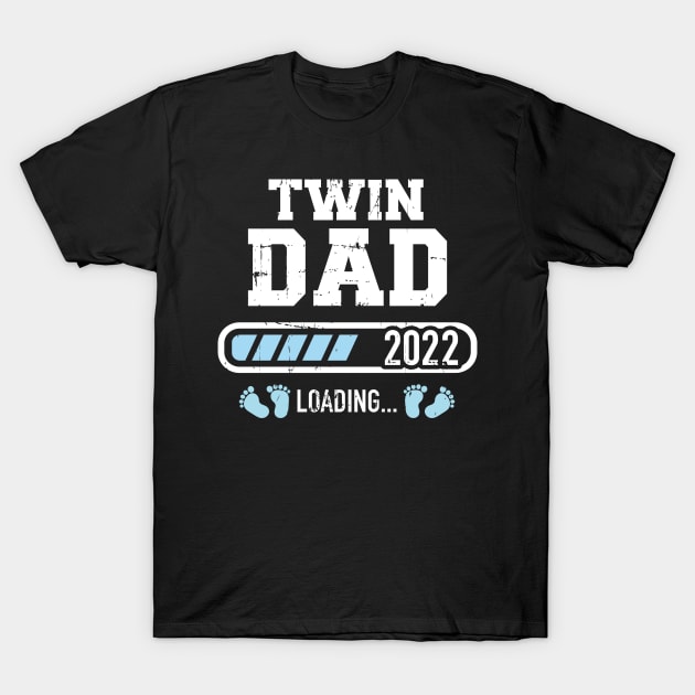 Twin dad 2022 loading for pregnancy announcement T-Shirt by Designzz